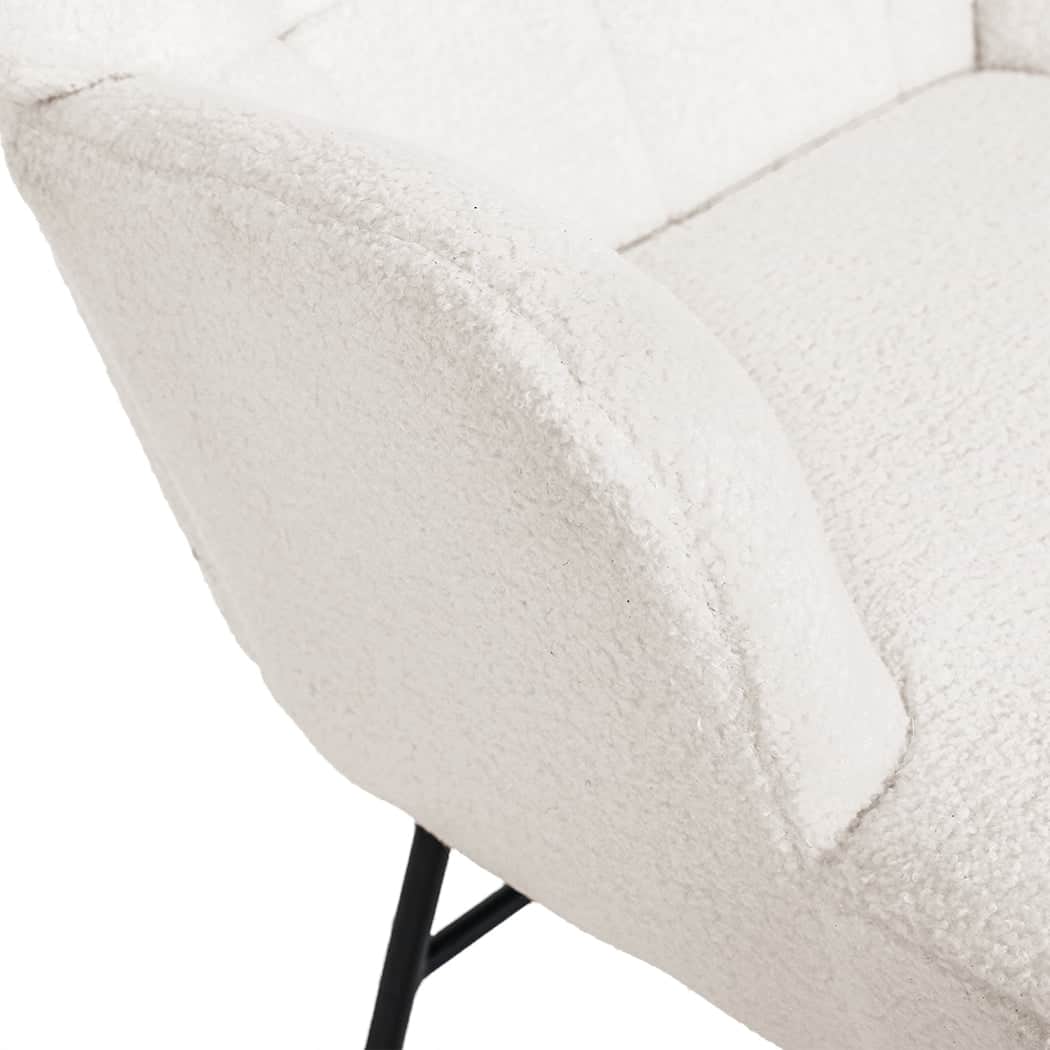 Functional Fleece Rocking Chair  Adjustable Height Classic Durable