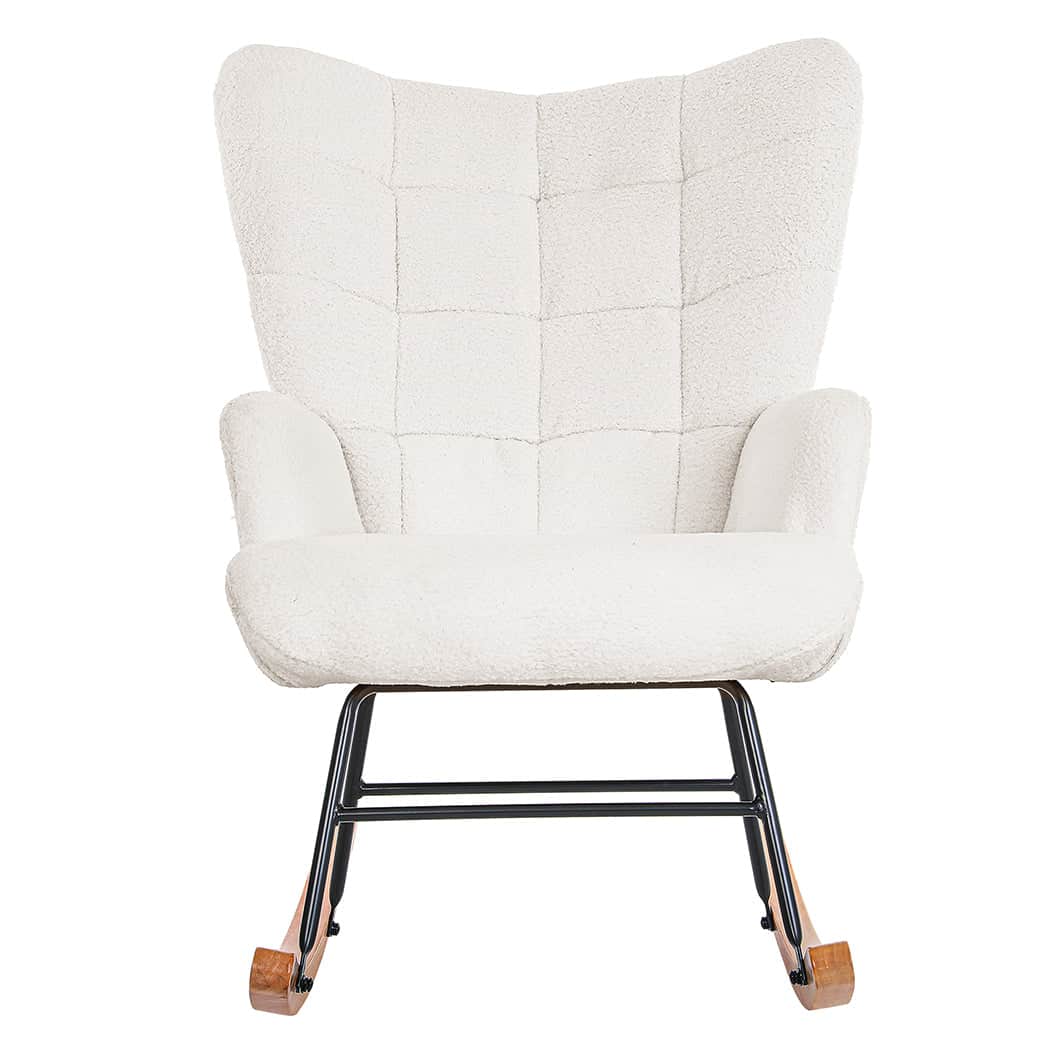 Functional Fleece Rocking Chair  Adjustable Height Classic Durable