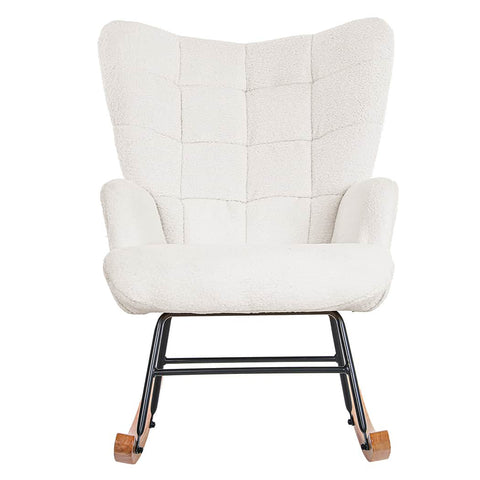 Functional Fleece Rocking Chair  Adjustable Height Classic Durable
