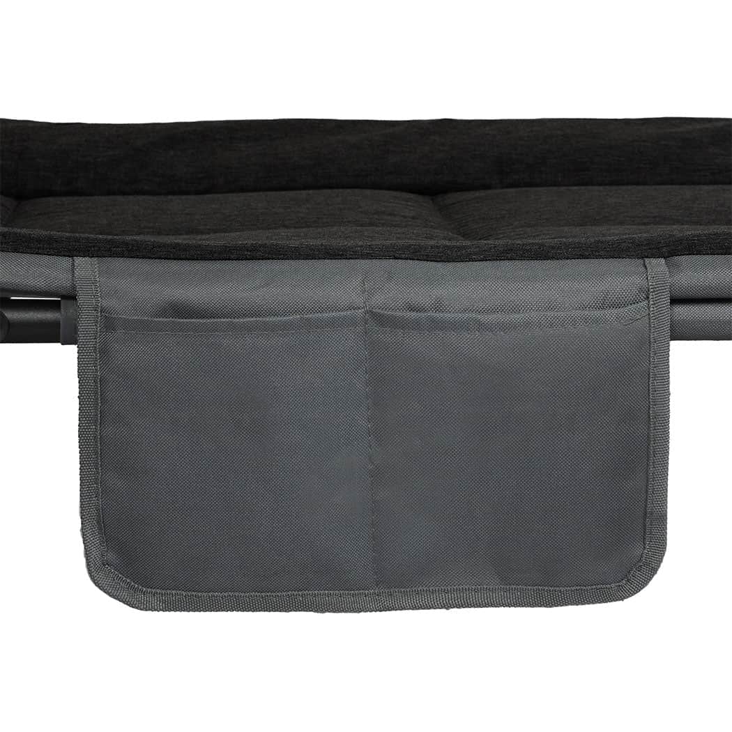 Functional Folding Camping Bed Camp Cots Black  Foldable Function