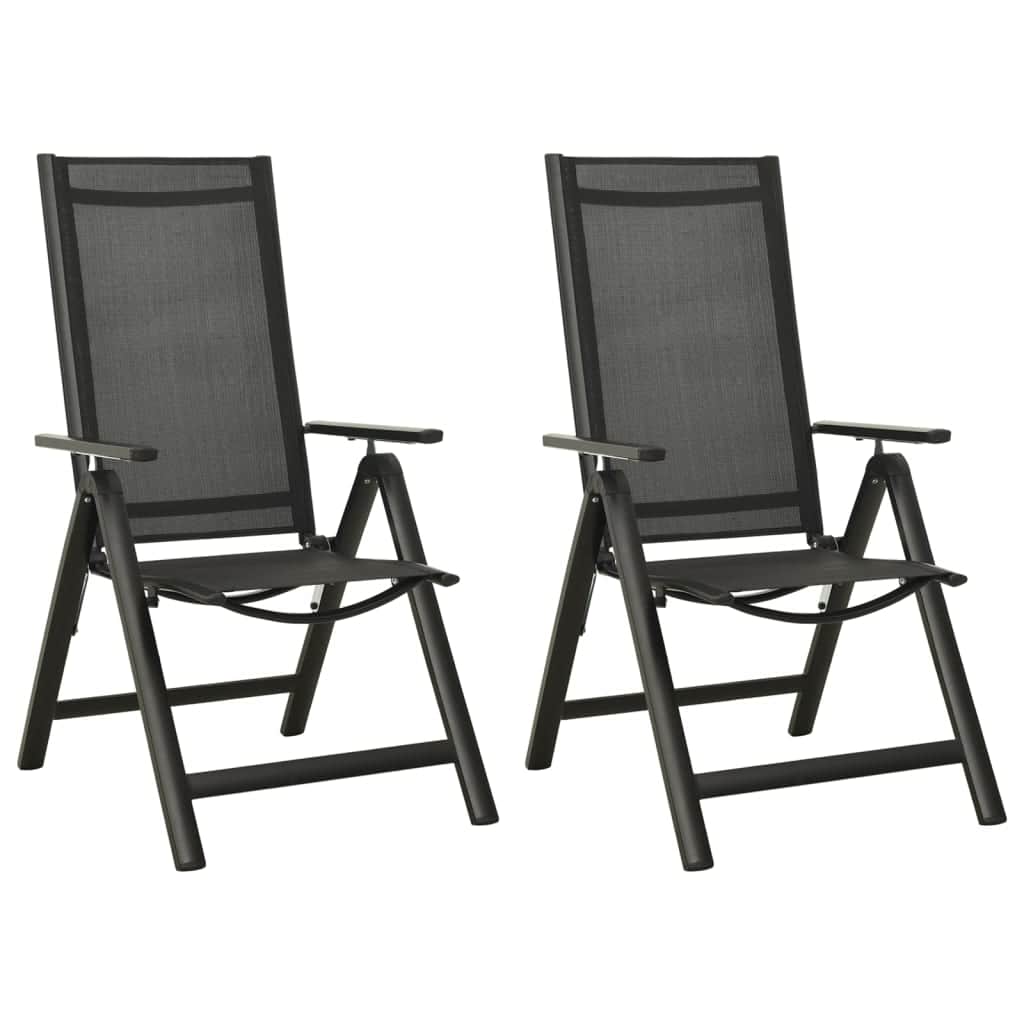 Functional Folding Garden Chairs 2 pcs Indoor Outdoor Use Home Comfort