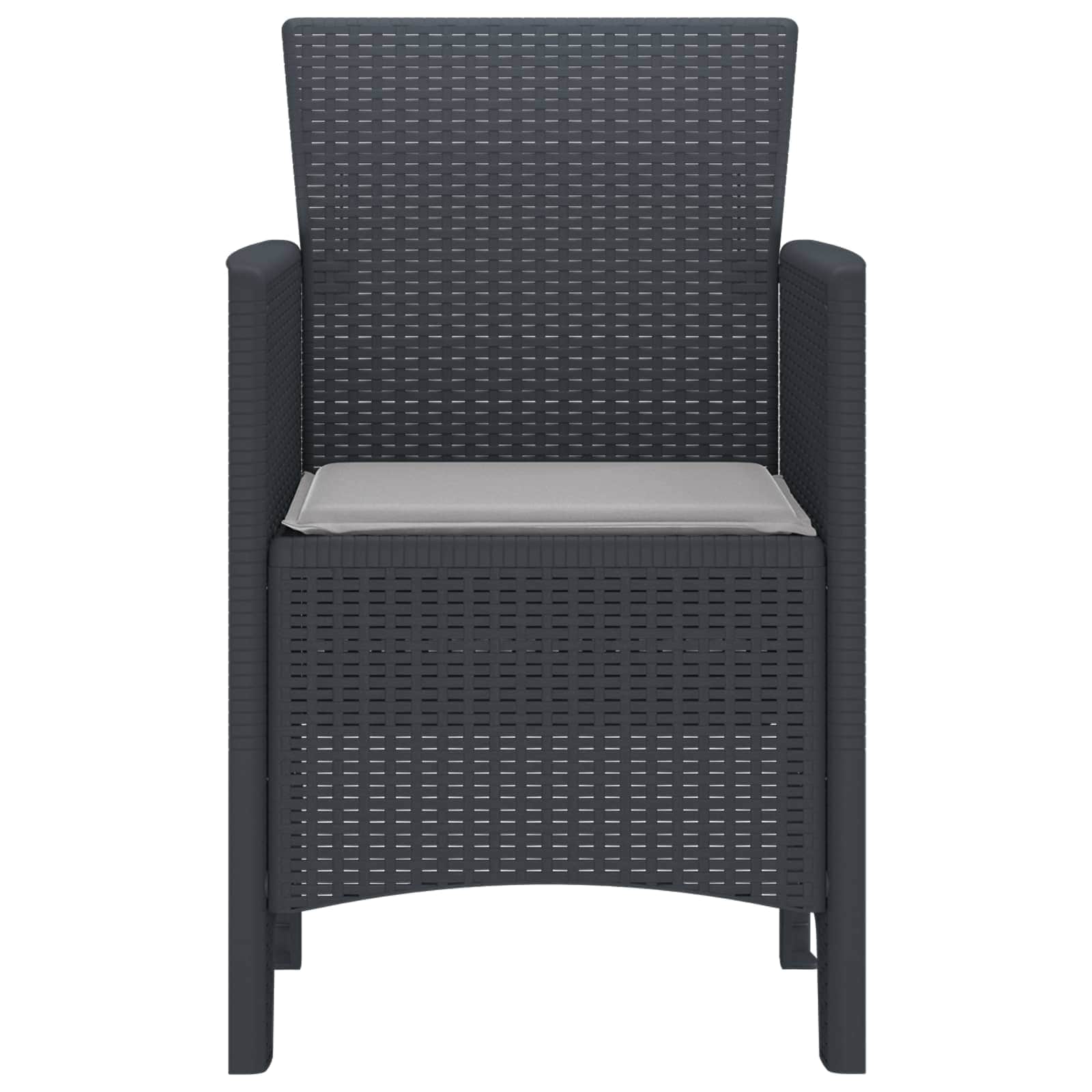 Functional Garden Chair 4 pcs Anthracite Lounge Area Patio Relax