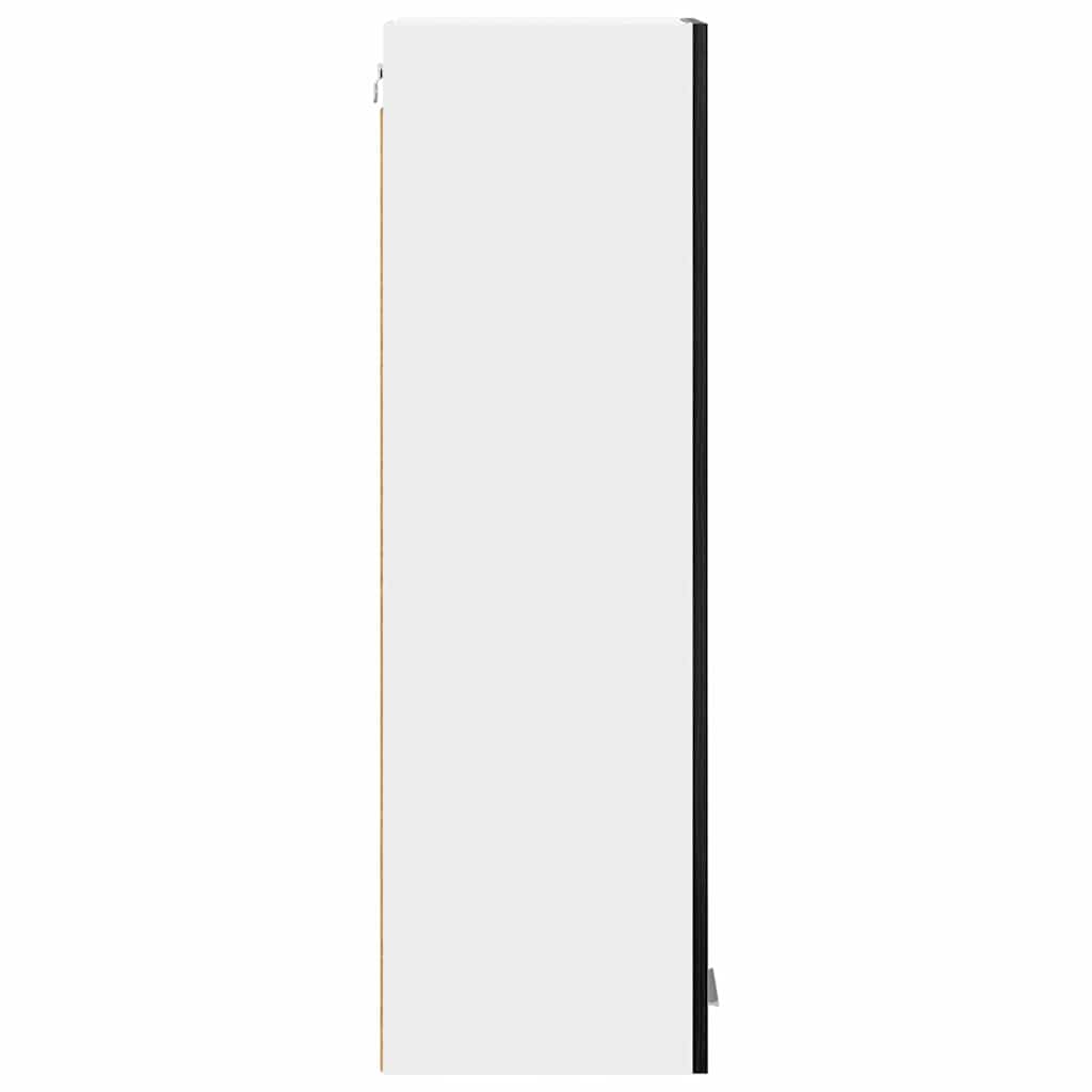 Functional Hanging Cabinet Riga Black Oak Engineered Wood - Home