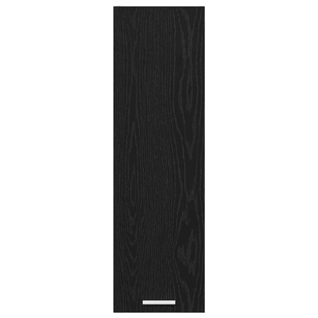 Functional Hanging Cabinet Riga Black Oak Engineered Wood - Home