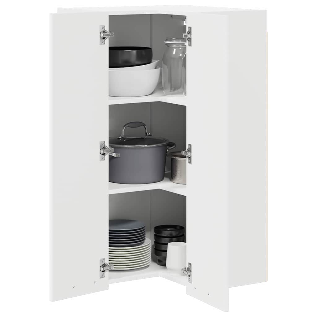 Functional Hanging Cabinet Riga White Engineered Wood