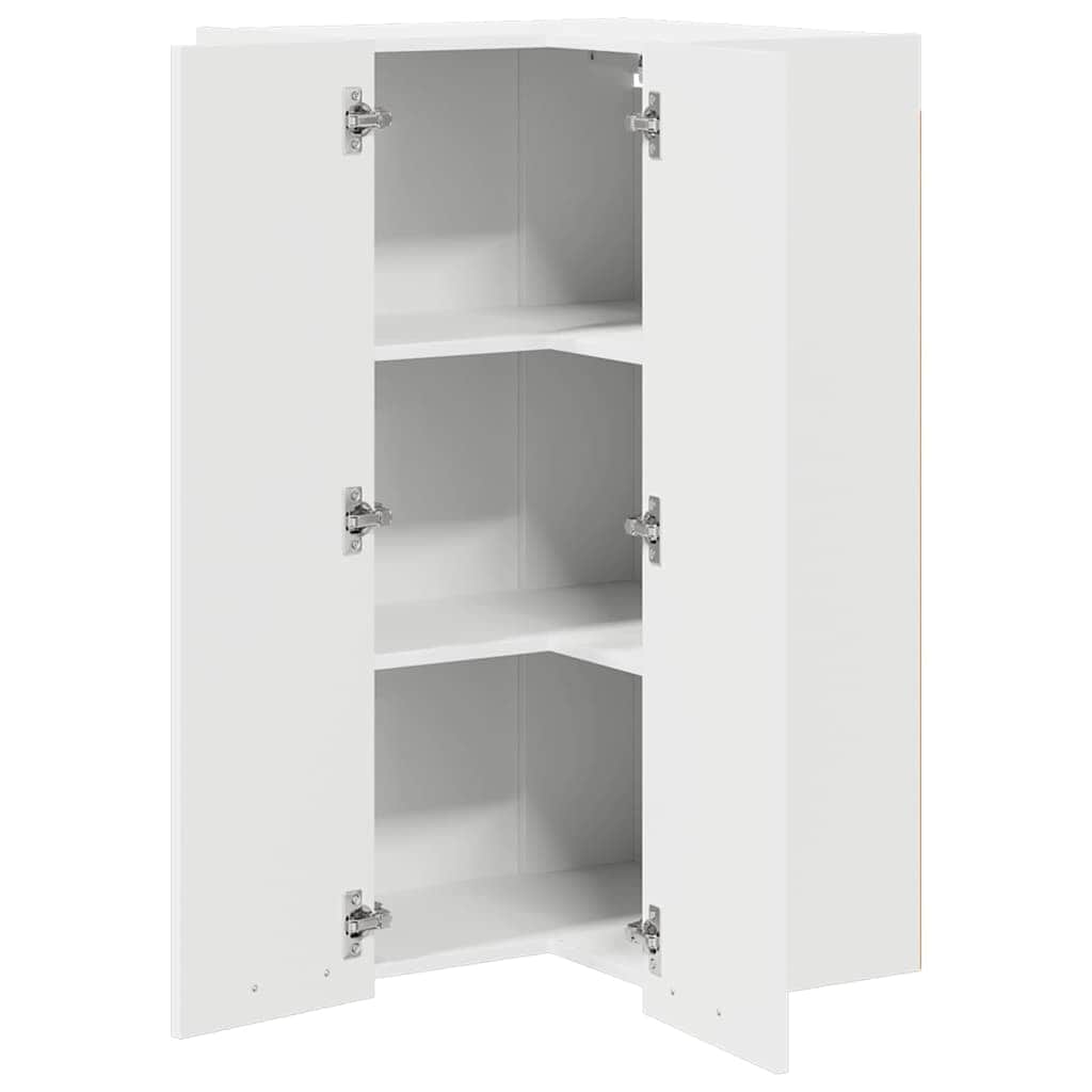 Functional Hanging Cabinet Riga White Engineered Wood