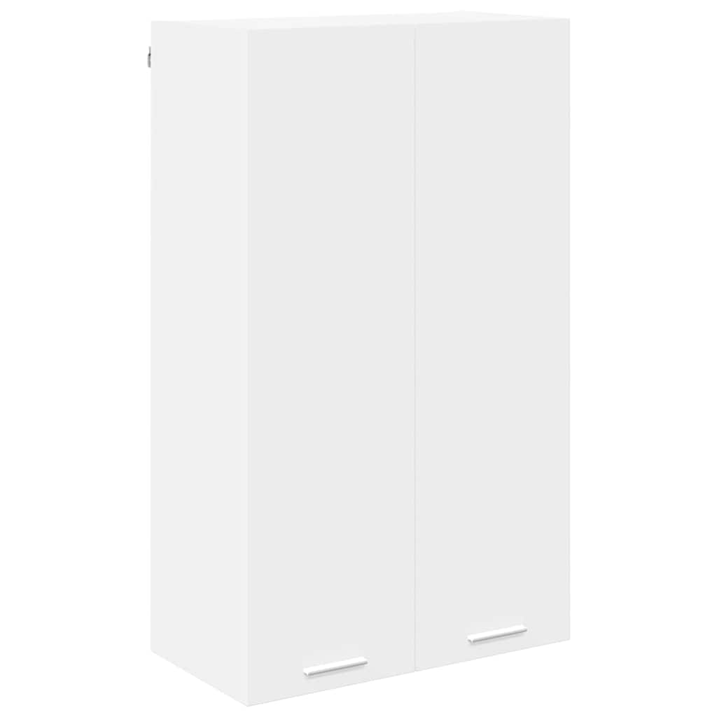White colour - Functional Hanging Cabinet Riga White Engineered Wood - Durable