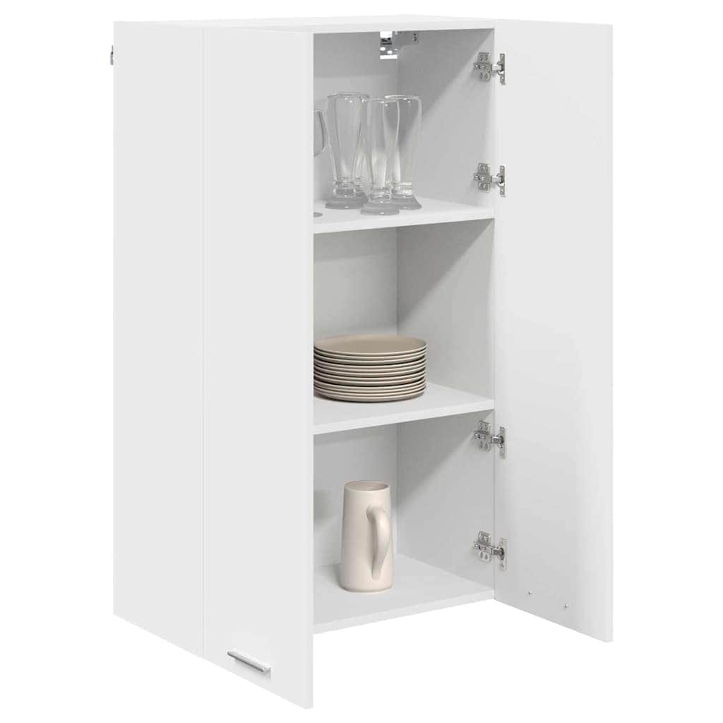 Functional Hanging Cabinet Riga White Engineered Wood - Durable