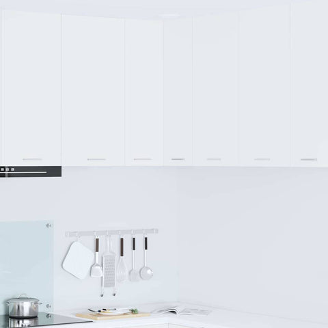 Functional Hanging Cabinet Riga White Engineered Wood - High