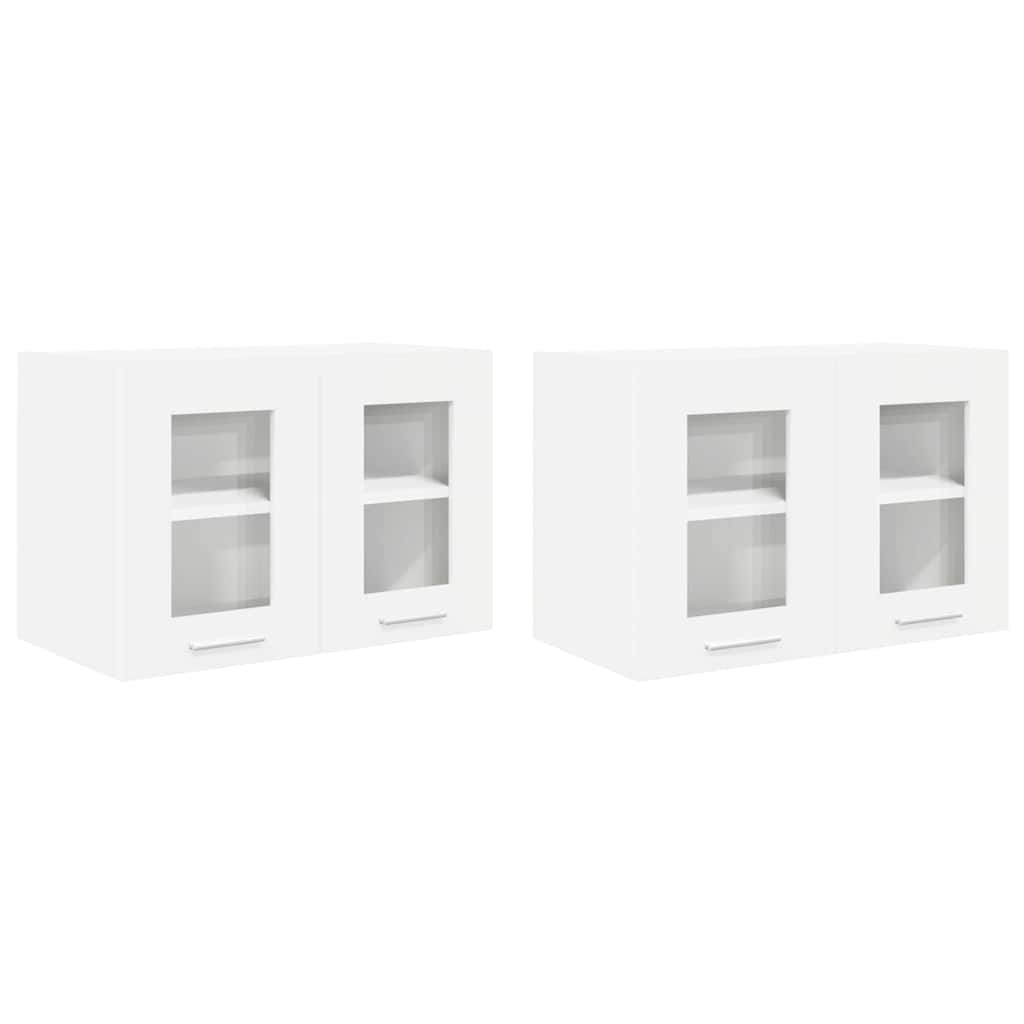 2 Pcs - Functional Hanging Cabinet with Shelf Riga 2 pcs White - Designer