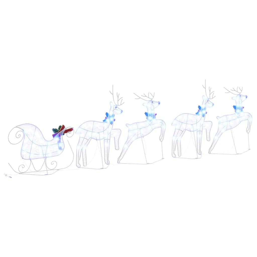 Functional LED Reindeers 5 pcs White Fabric - Durable Construction