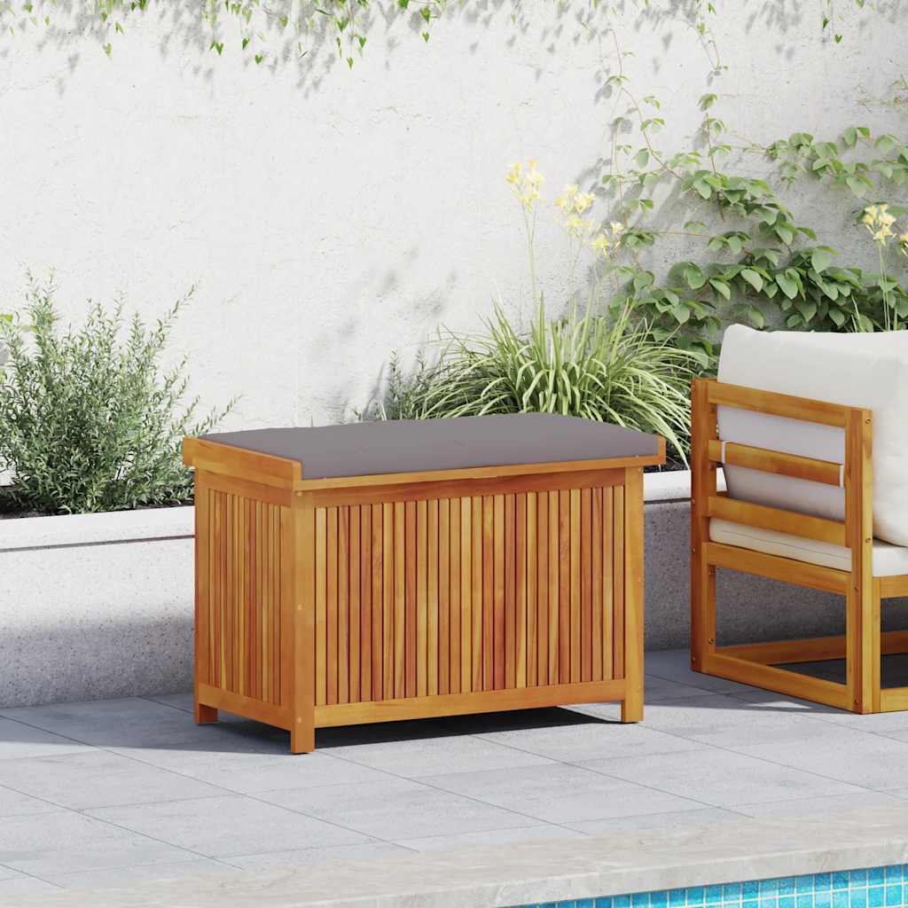 Functional Outdoor Cushion Box 90x50x60.5 Living Space Solid Wood Acacia