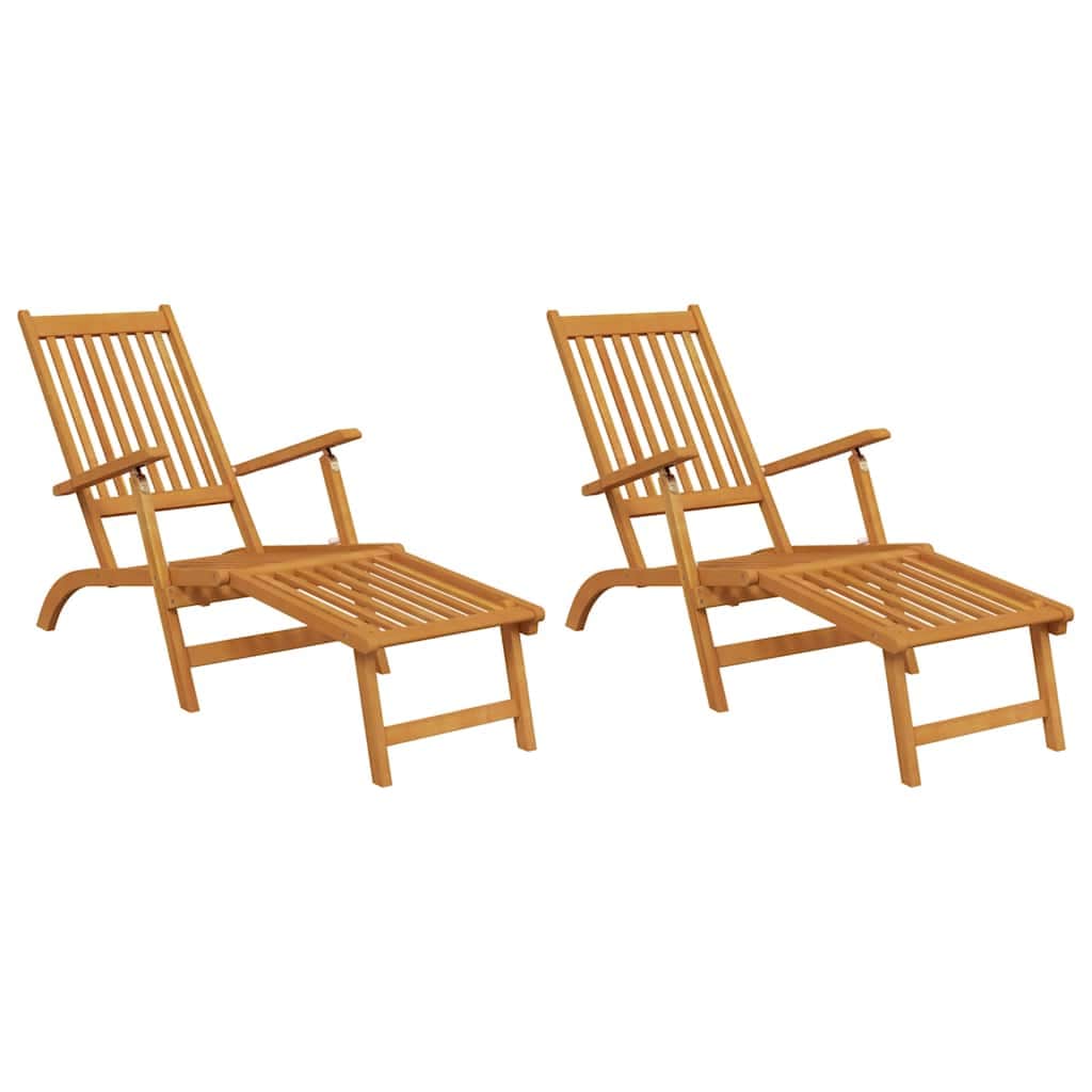 Functional Outdoor Deck Chairs with Footrests Living Space Upgrade Evening