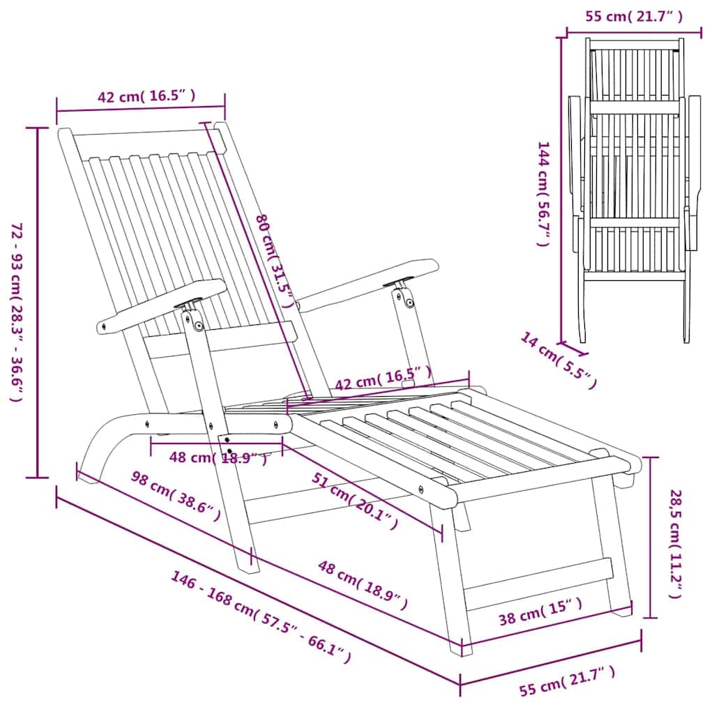 Functional Outdoor Deck Chairs with Footrests Living Space Upgrade Evening