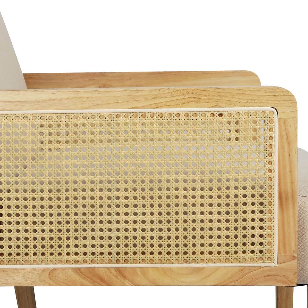 Functional Rattan Lounge Armchair  Soft Cushion Classic Durable