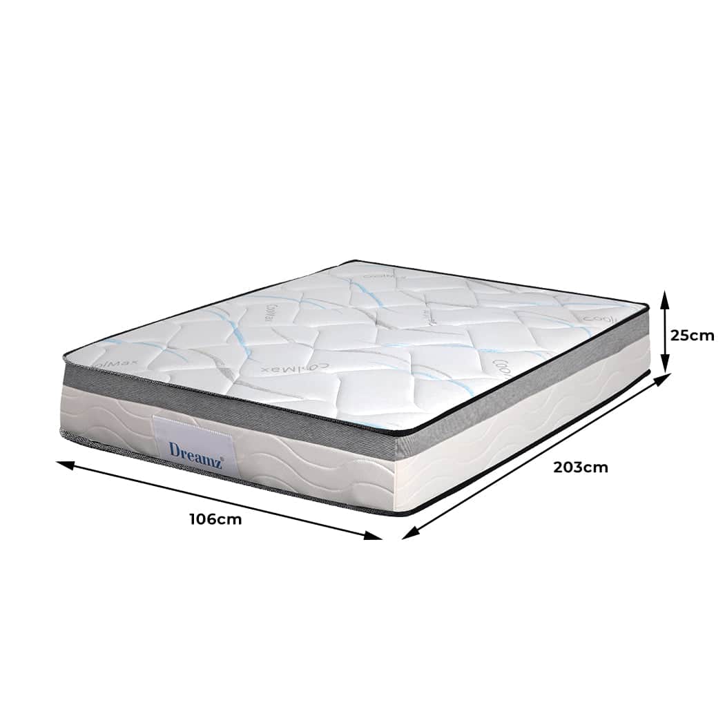 Functional Spring Mattress Bed Pocket Tight King Single  Adjustable