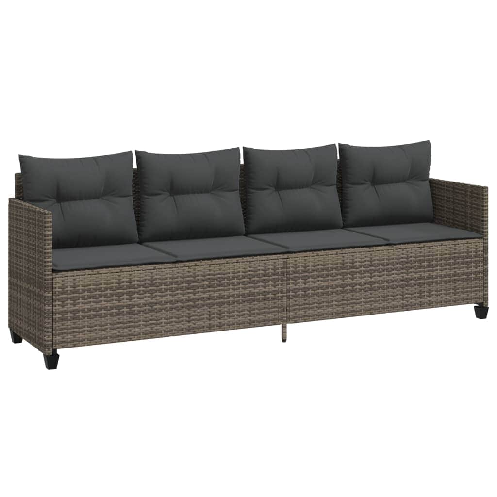 Functional Sun Lounger with Cushions Grey Daily Living Essential Outdoor Living