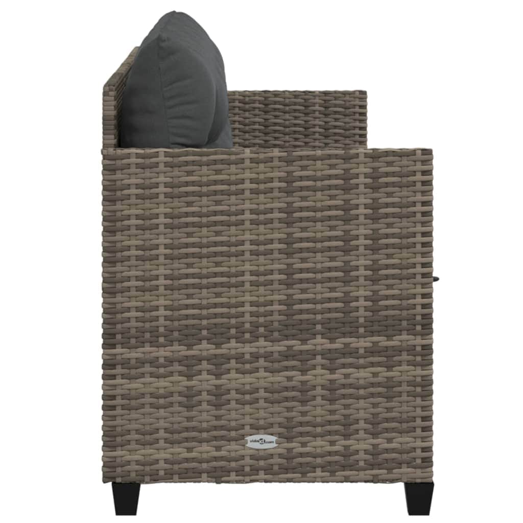 Functional Sun Lounger with Cushions Grey Daily Living Essential Outdoor Living