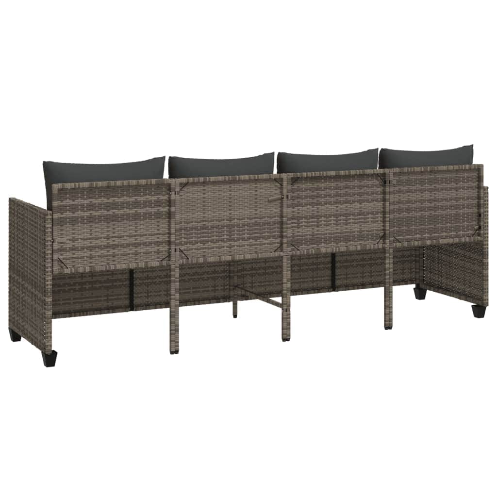 Functional Sun Lounger with Cushions Grey Daily Living Essential Outdoor Living