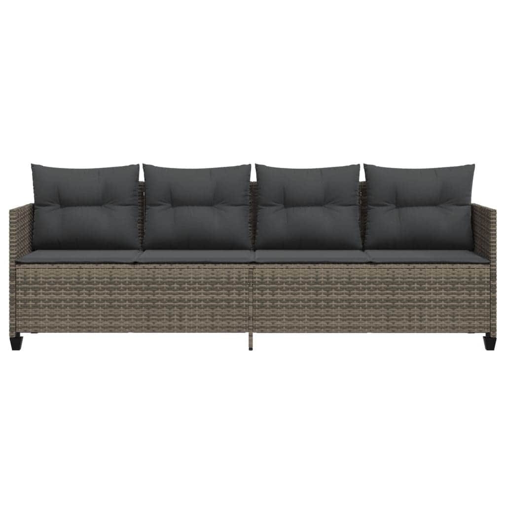 Functional Sun Lounger with Cushions Grey Daily Living Essential Outdoor Living