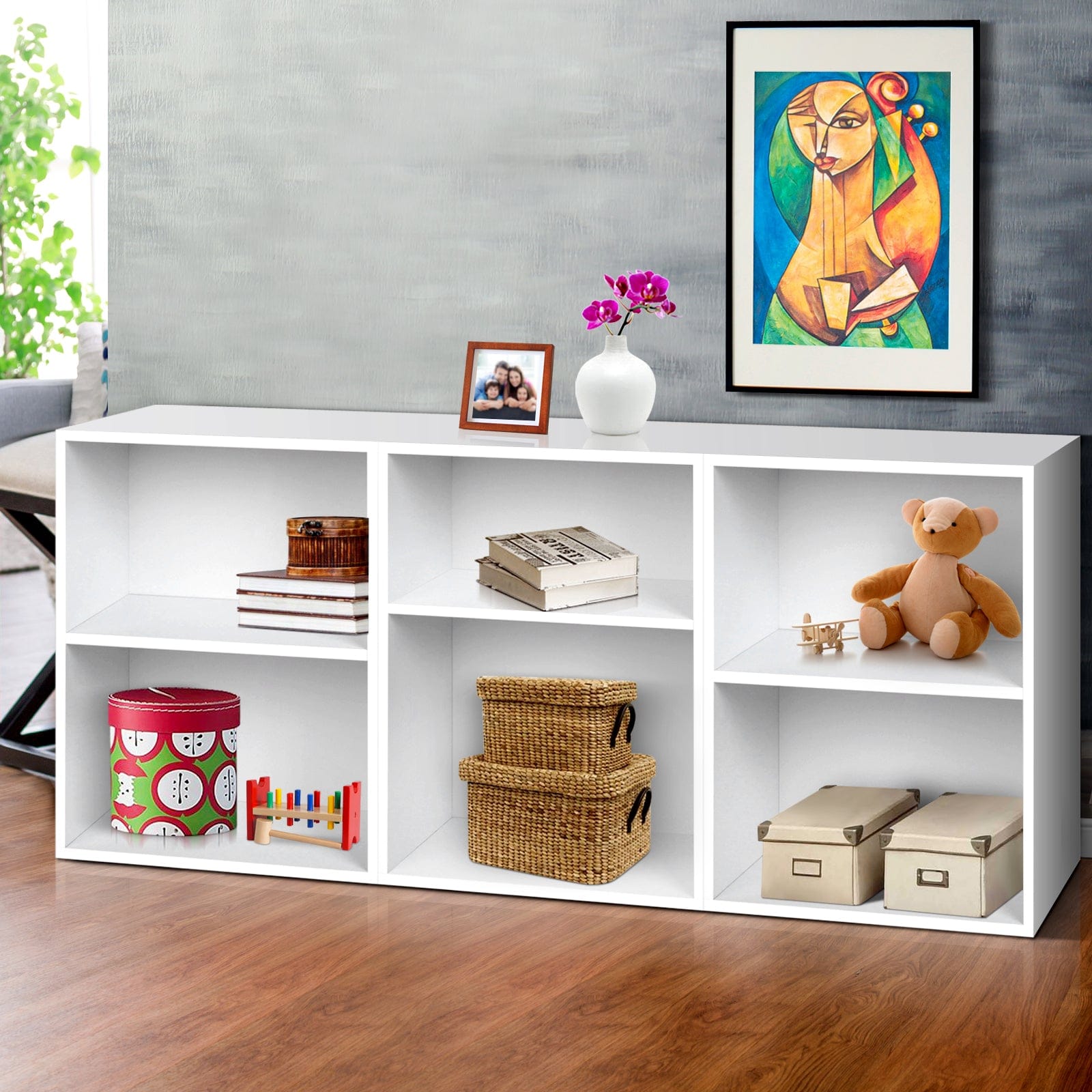 Bookshelf Set Of 3 - Vena White - Artiss Piece Storage Shelf