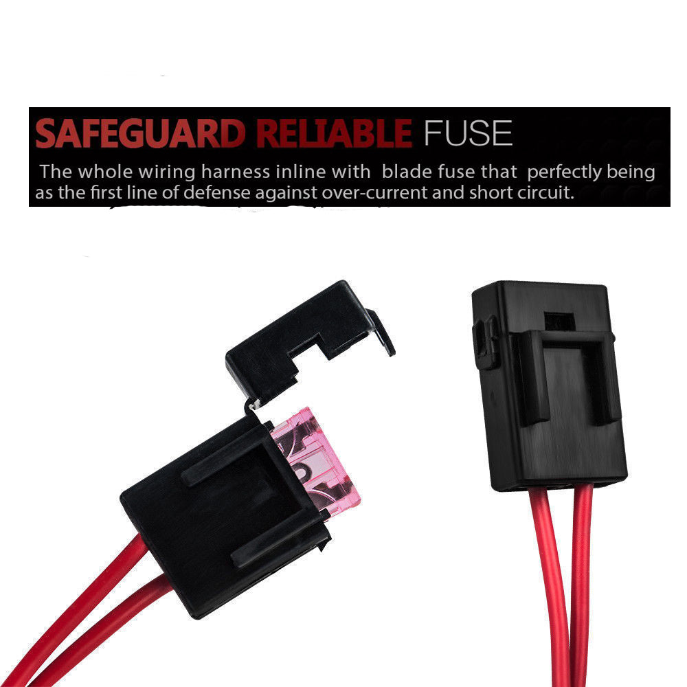 2Way Led Driving Light Wiring Loom Harness 12V 24V 40A Relay Switch