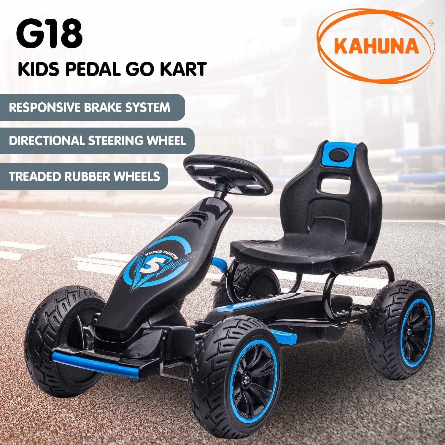 Blue colour - G18 Kids Ride On Pedal Go Kart - Blue