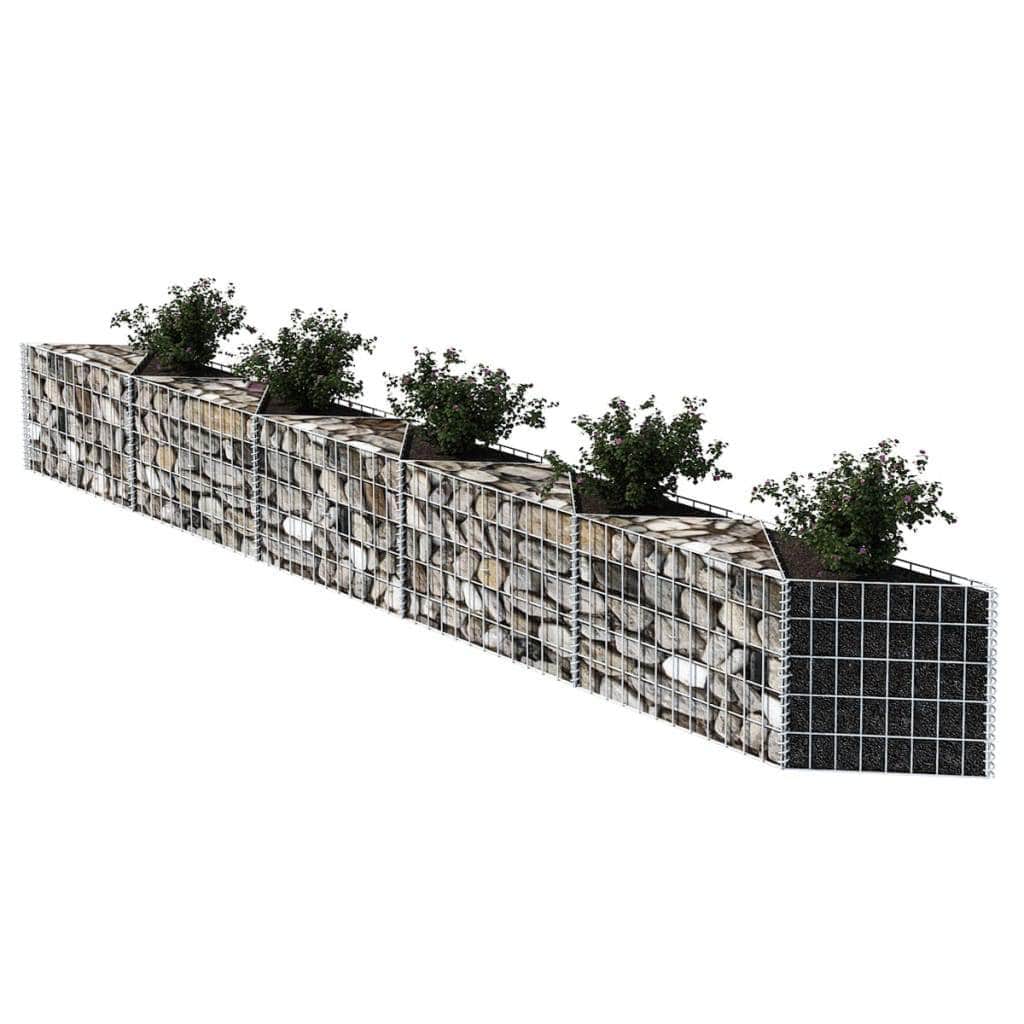 Gabion Basket Galvanised Steel -  Silver