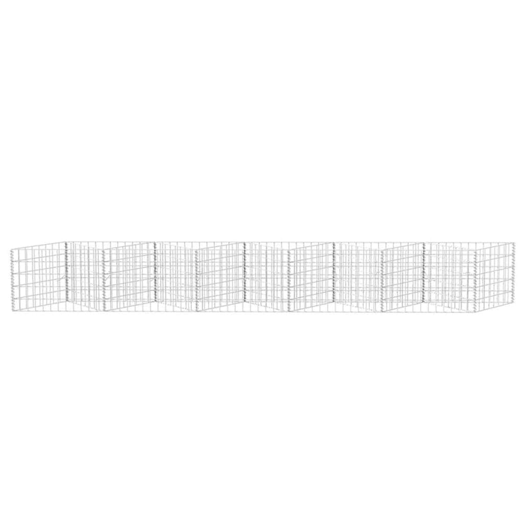 Gabion Basket Galvanised Steel -  Silver