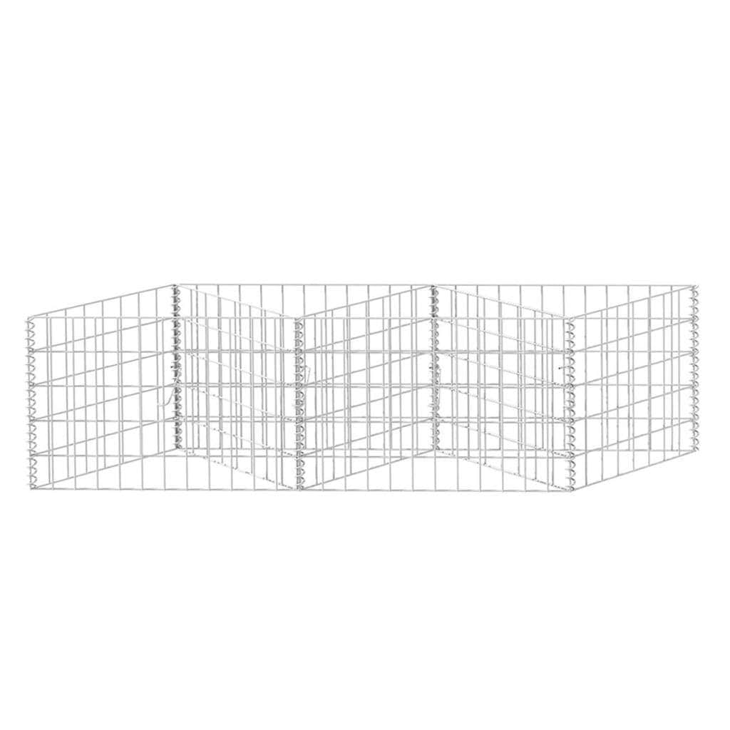 Gabion Basket Galvanised Steel -- Silver