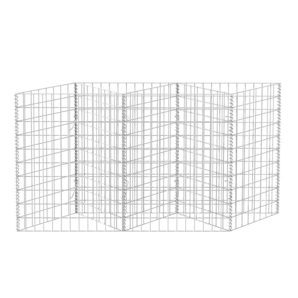 Gabion Basket Galvanised Steel  "Silver"