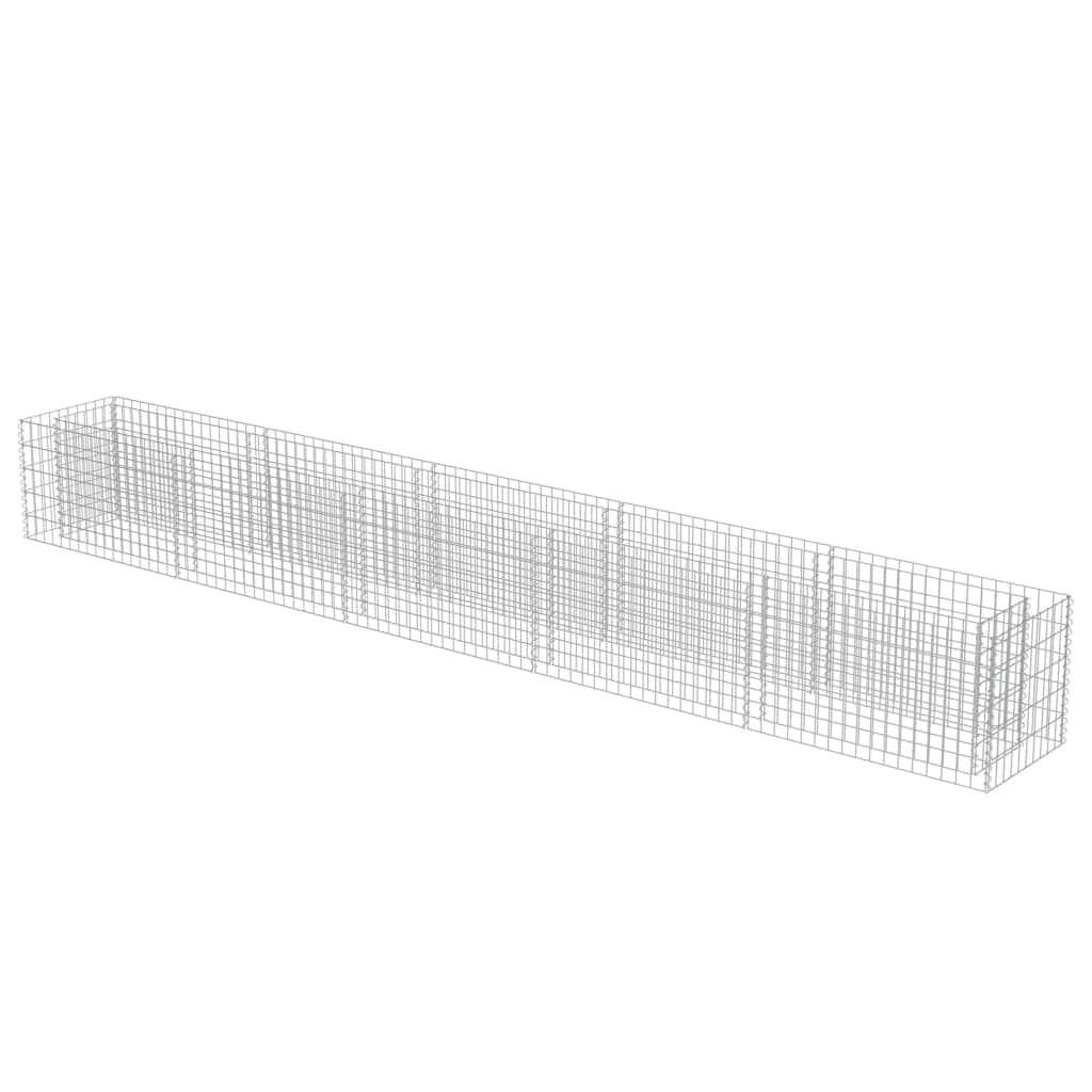 Gabion Planter Colour Silver Galvanised Steel