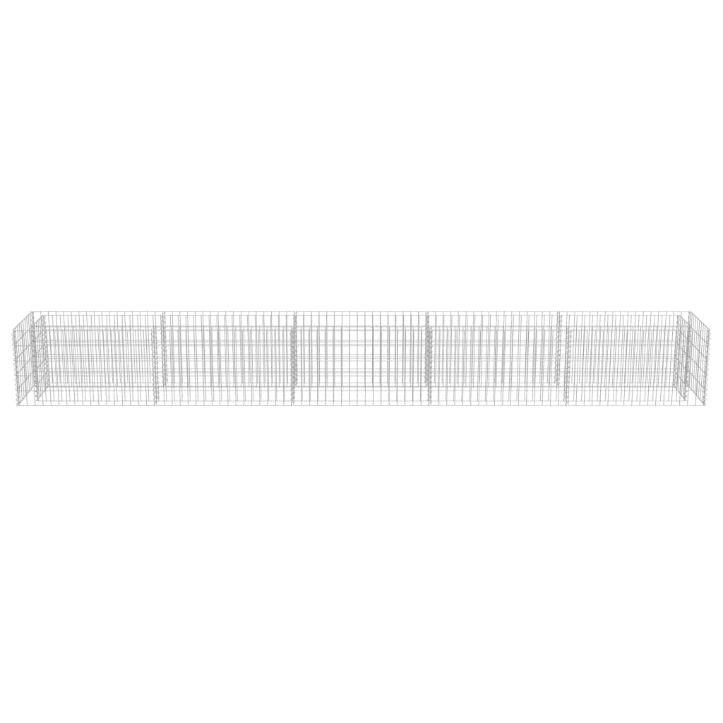 Gabion Planter Colour Silver Galvanised Steel