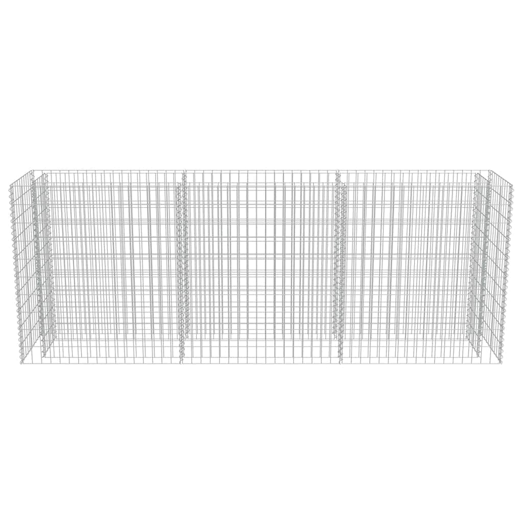 Gabion Planter Galvanised Steel  {Colour Silver}