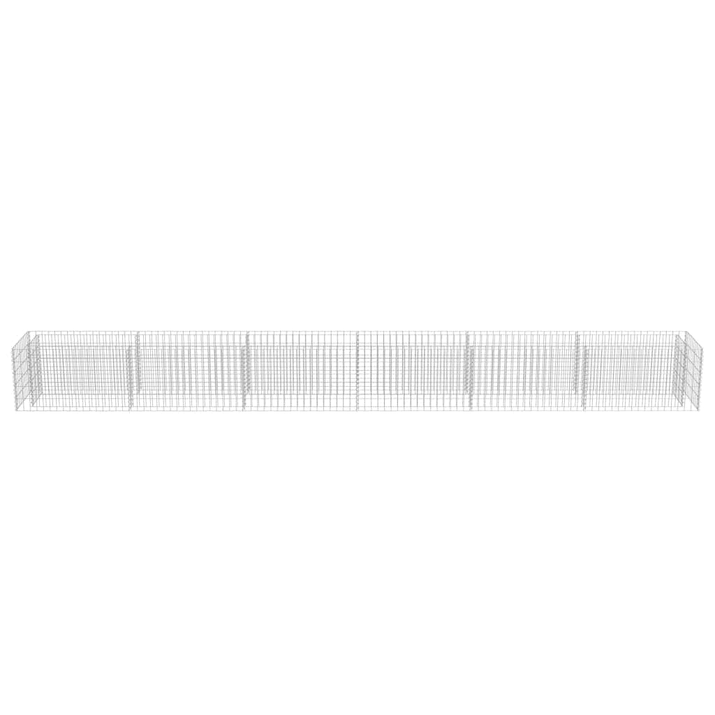 Gabion Planter Galvanised Steel --Colour Silver