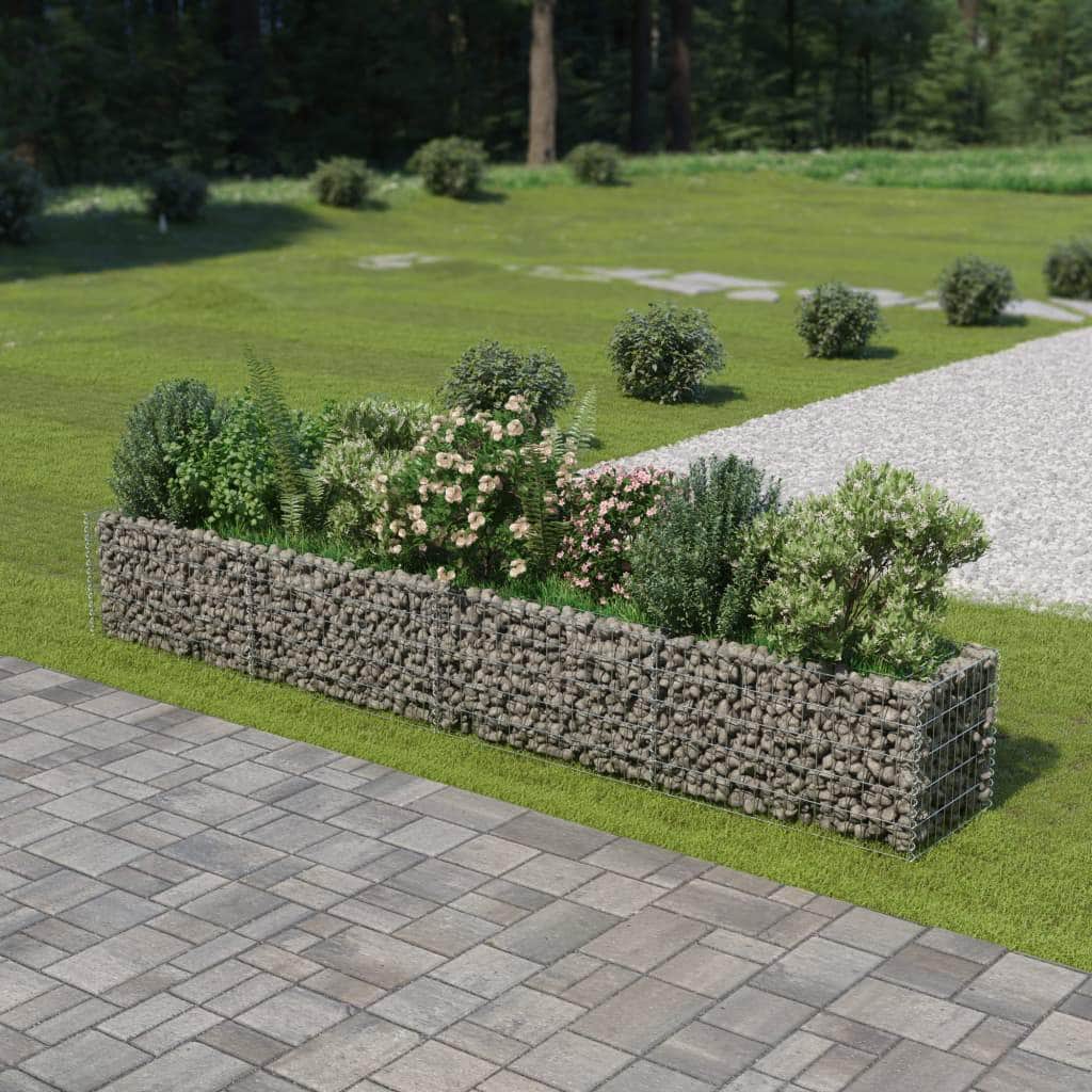 Gabion Planter Galvanised Steel [Colour Silver]