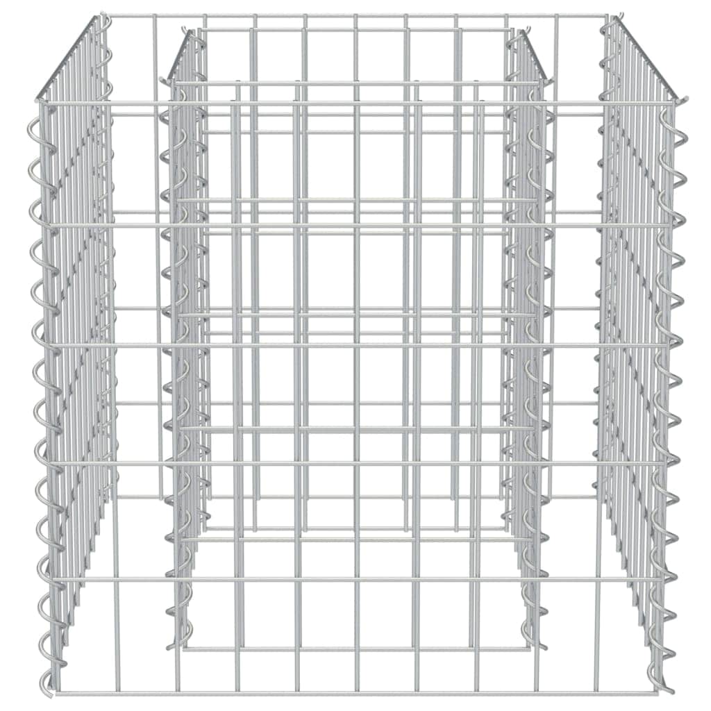 Gabion Planter Galvanised Steel  Colour Silver