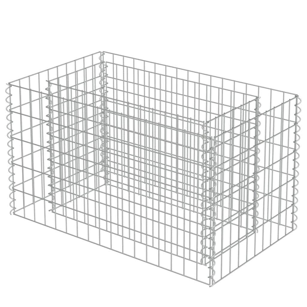 Gabion Planter Galvanised Steel  (Colour Silver)