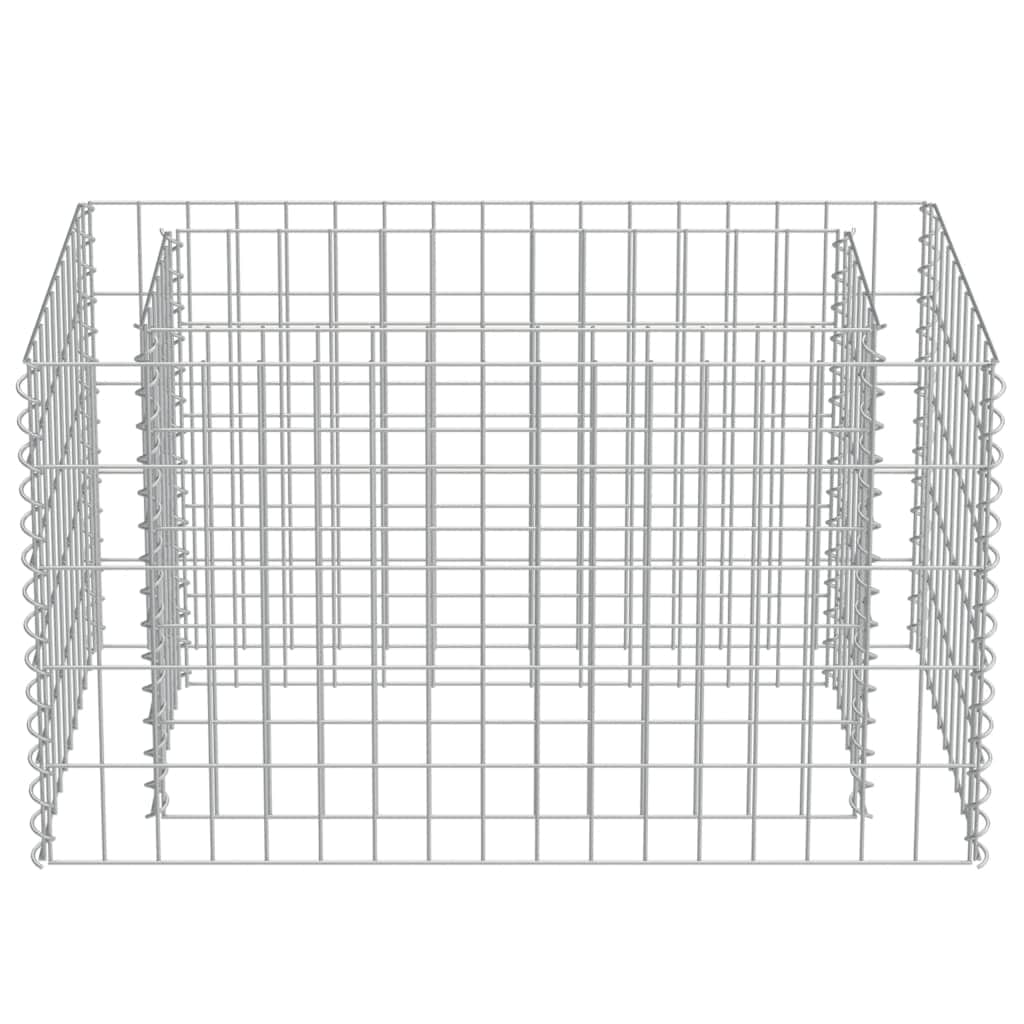 Gabion Planter Galvanised Steel  (Colour Silver)