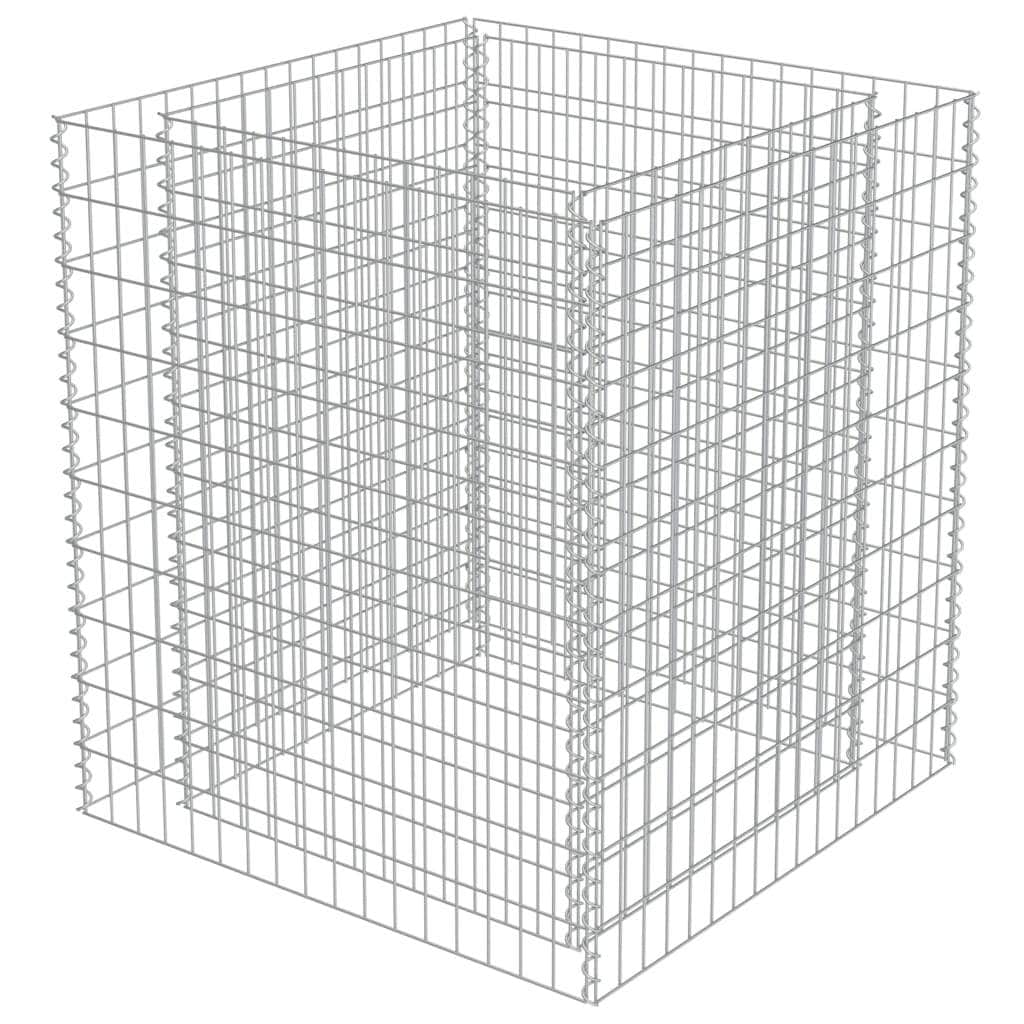 Gabion Planter Galvanised Steel  (Silver)