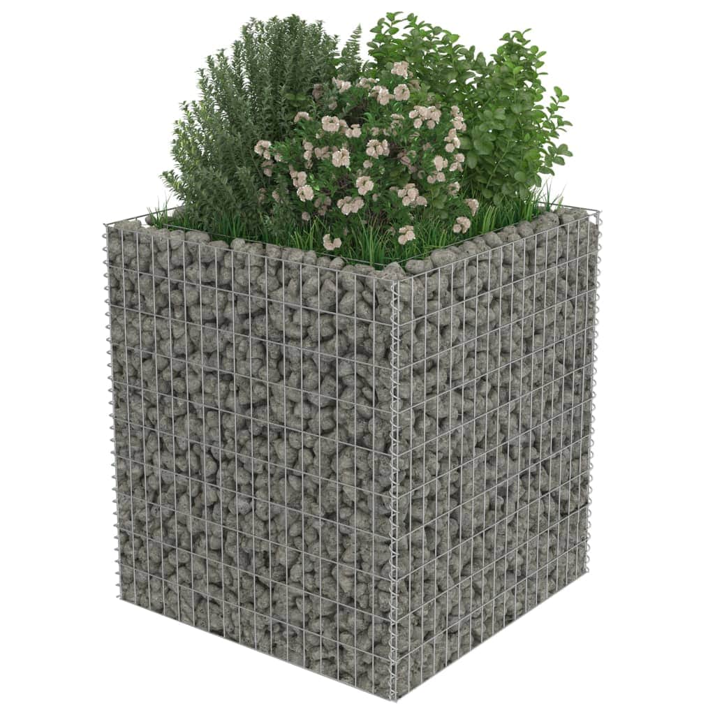 Gabion Planter Galvanised Steel  (Silver)