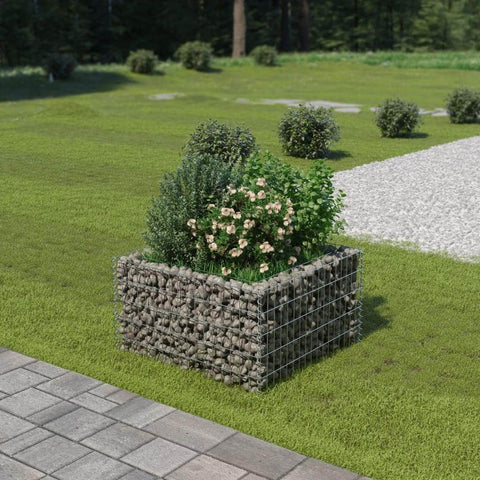 Gabion Planter Galvanised Steel  [Silver]