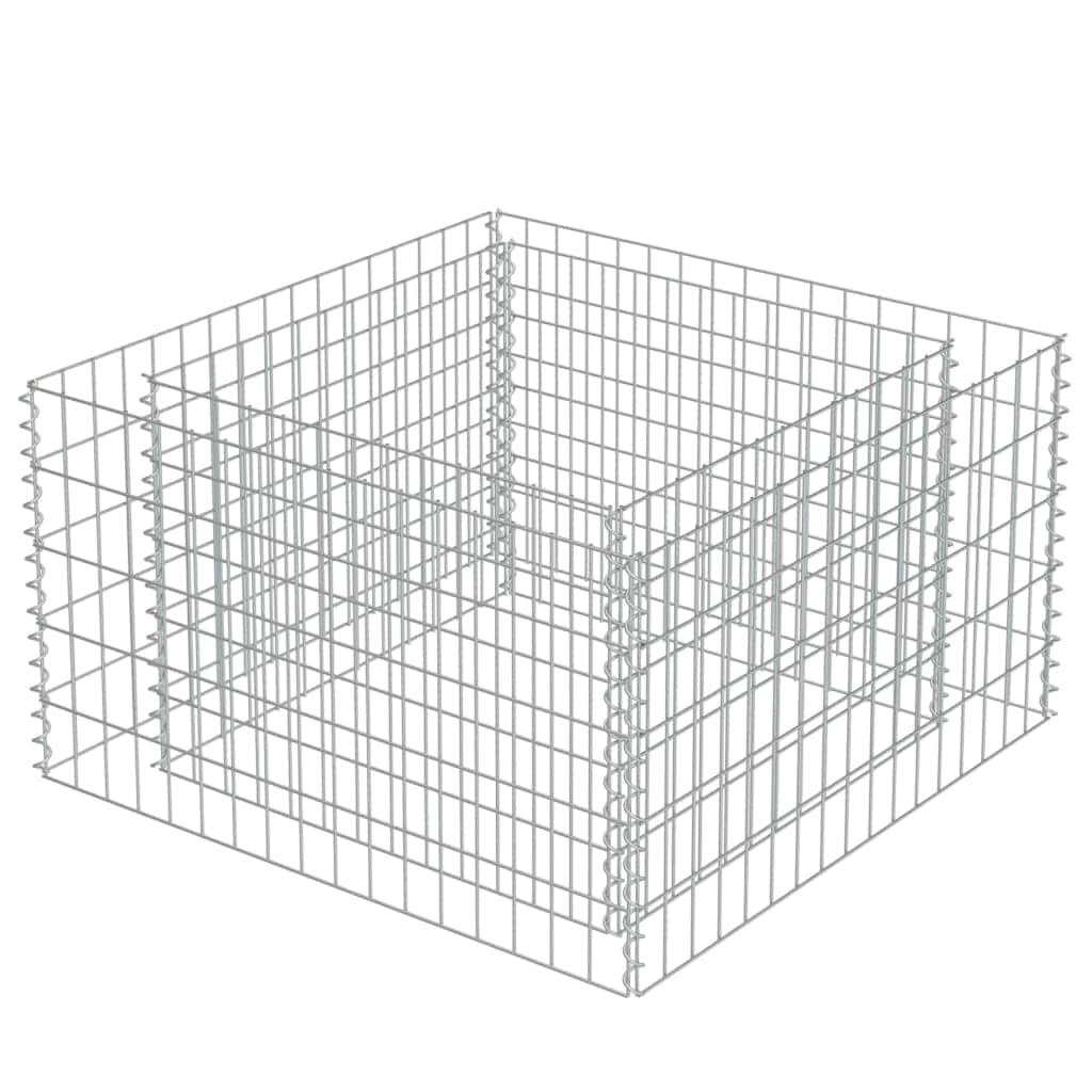 Gabion Planter Galvanised Steel  [Silver]