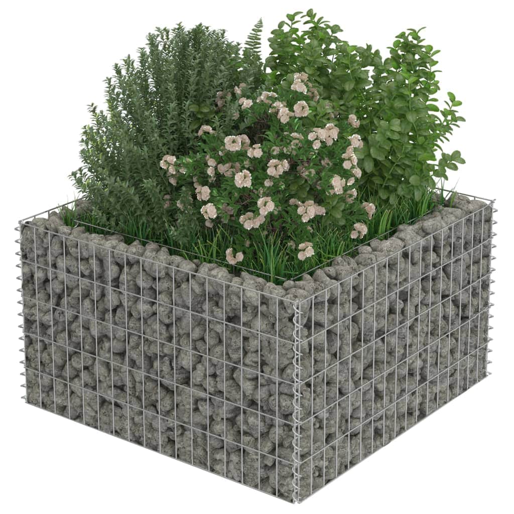 Gabion Planter Galvanised Steel  [Silver]