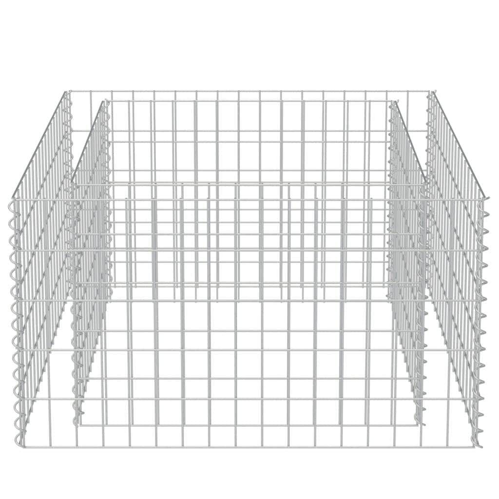 Gabion Planter Galvanised Steel  [Silver]