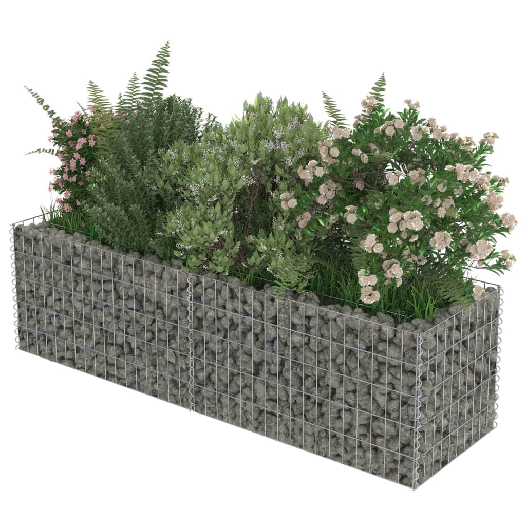 Gabion Planter Galvanised Steel "Silver"