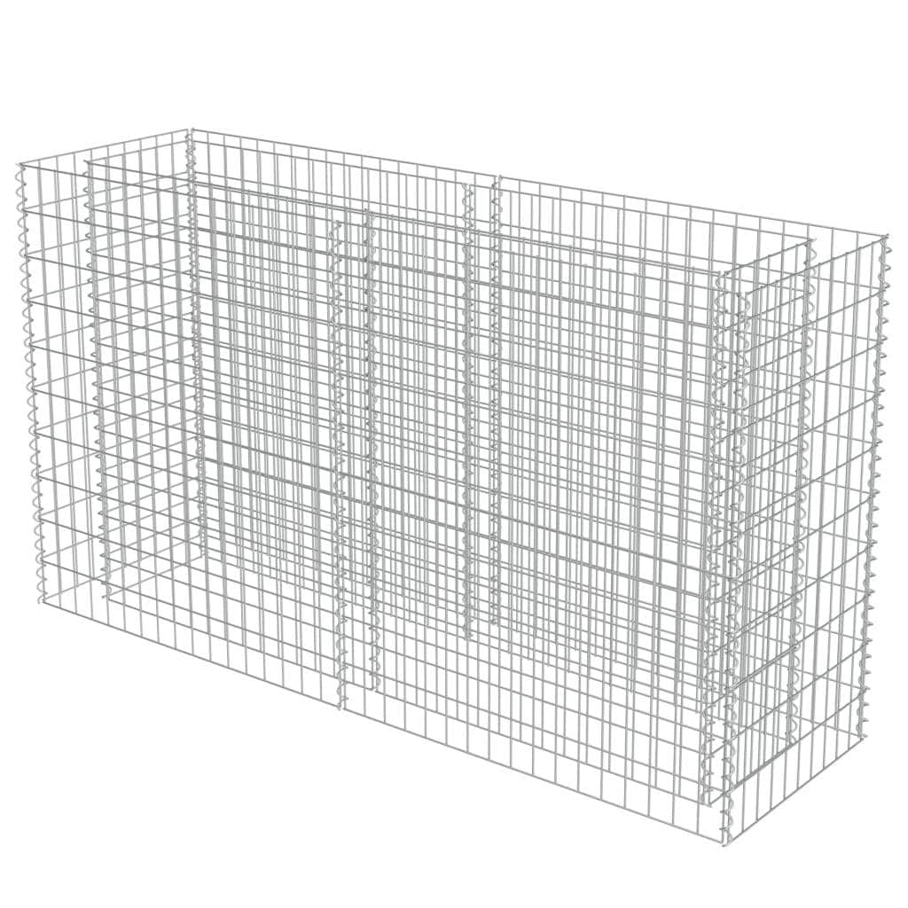 Gabion Planter Galvanised Steel {Silver}