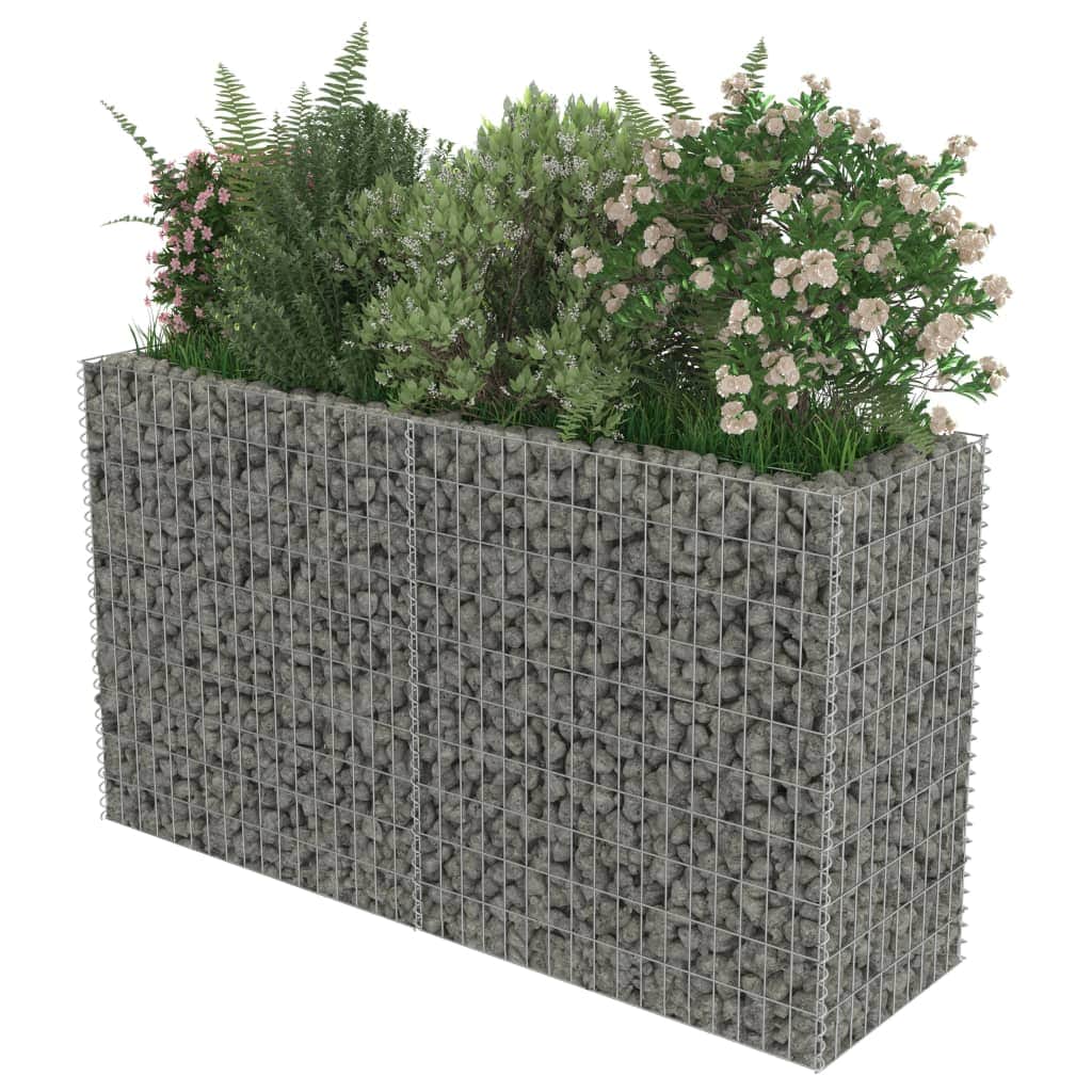 Gabion Planter Galvanised Steel {Silver}