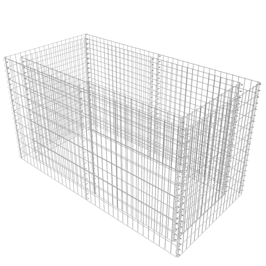 Gabion Planter Steel  Silver