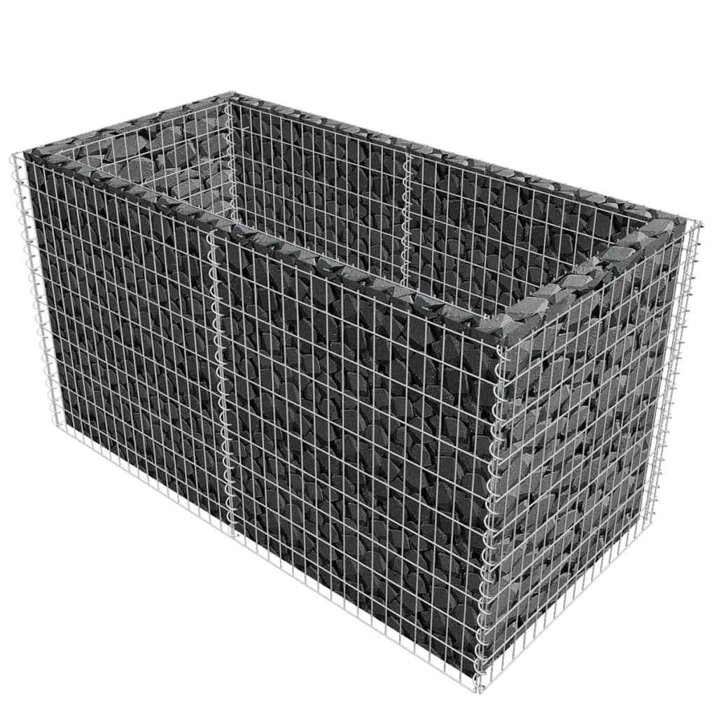 Gabion Planter Steel  Silver
